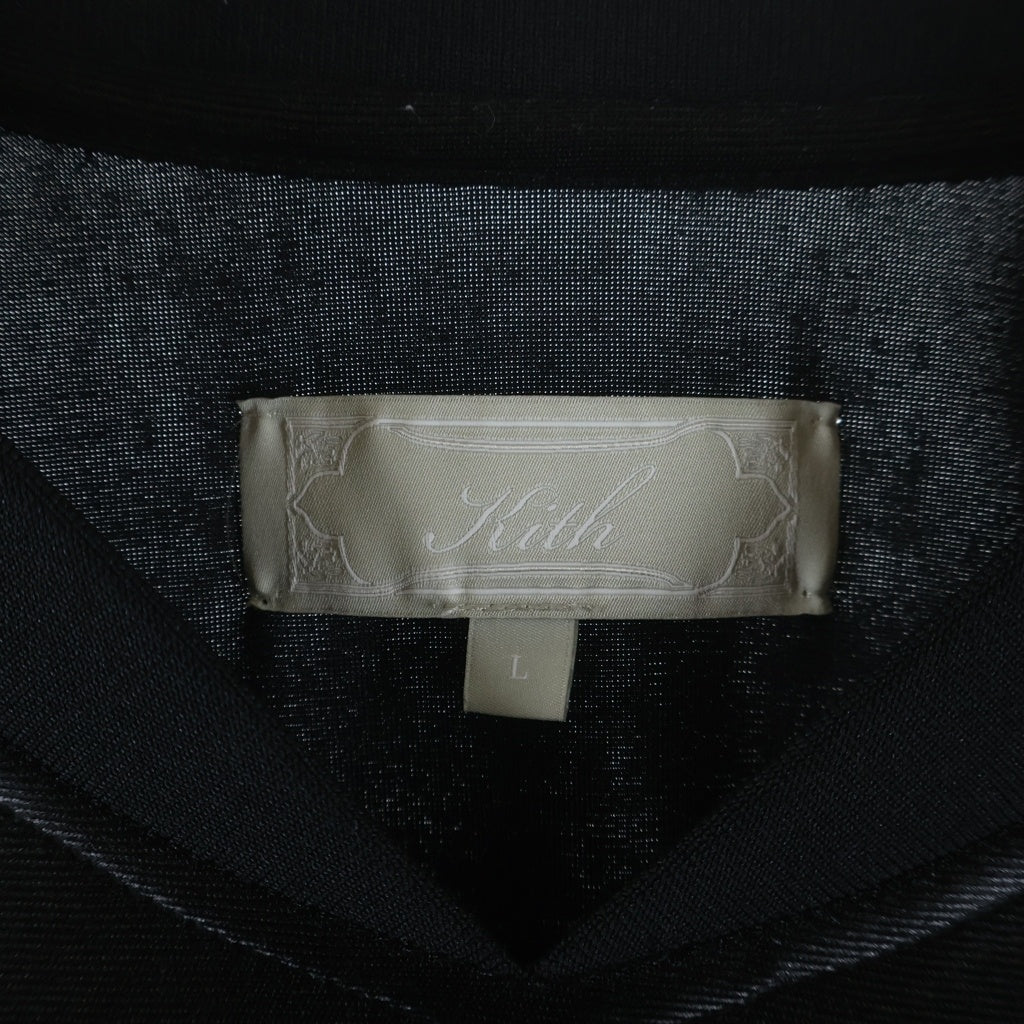 KITH(キス) Mesh Leon Jersey L/S Tee メッシュ ロングスリーブ 長袖Tシャツカットソー ブラック 24-070-060-0020-3-0