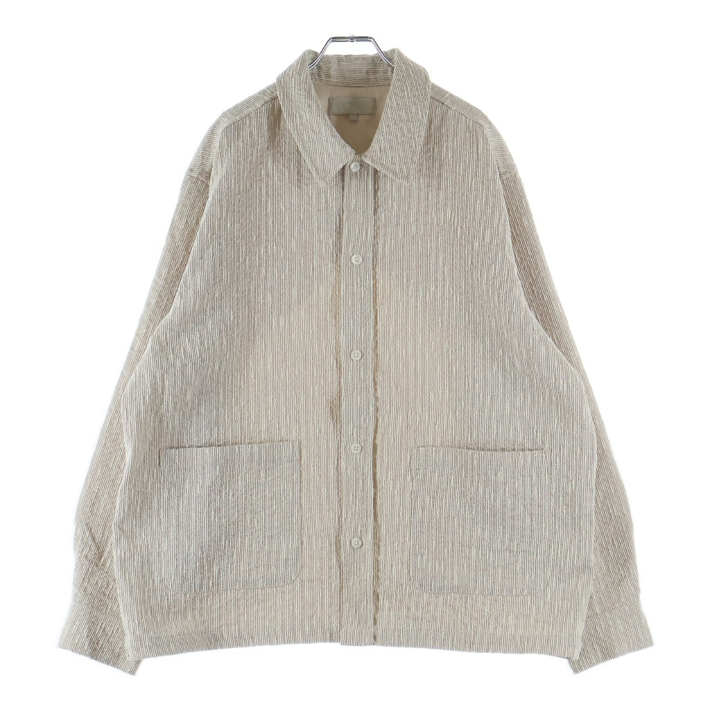 KITH キス ポリエステル コットン 長袖シャツジャケット アイボリー 24-050-060-0008-1-0 KITH(キス) ポリエステル コットン 長袖シャツジャケット アイボリー