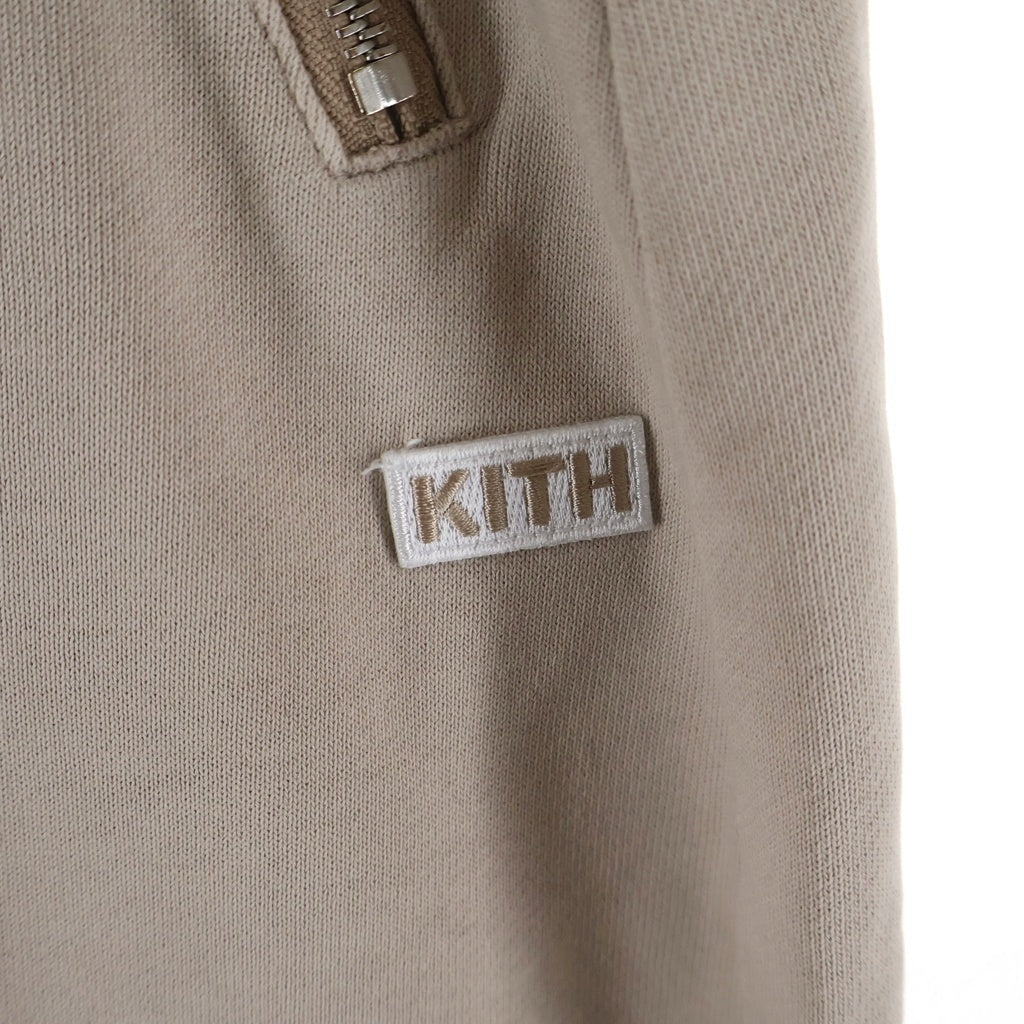 KITH(キス) ロゴ刺繍 コットン スウェットパンツ ベージュ 22-030-060-0001-1-0
