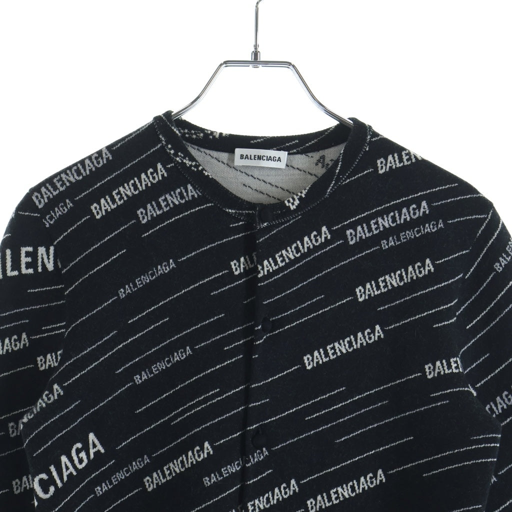 BALENCIAGA(バレンシアガ) マルチロゴ ストライプ ジャガード クルー