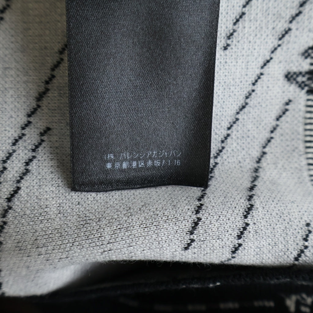 BALENCIAGA(バレンシアガ) マルチロゴ ストライプ ジャガード クルー 