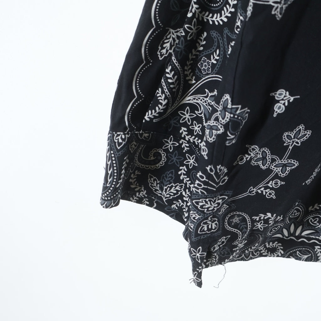 KITH(キス) ペイズリー柄 長袖シャツ ブラック 24-050-060-0007-1-0