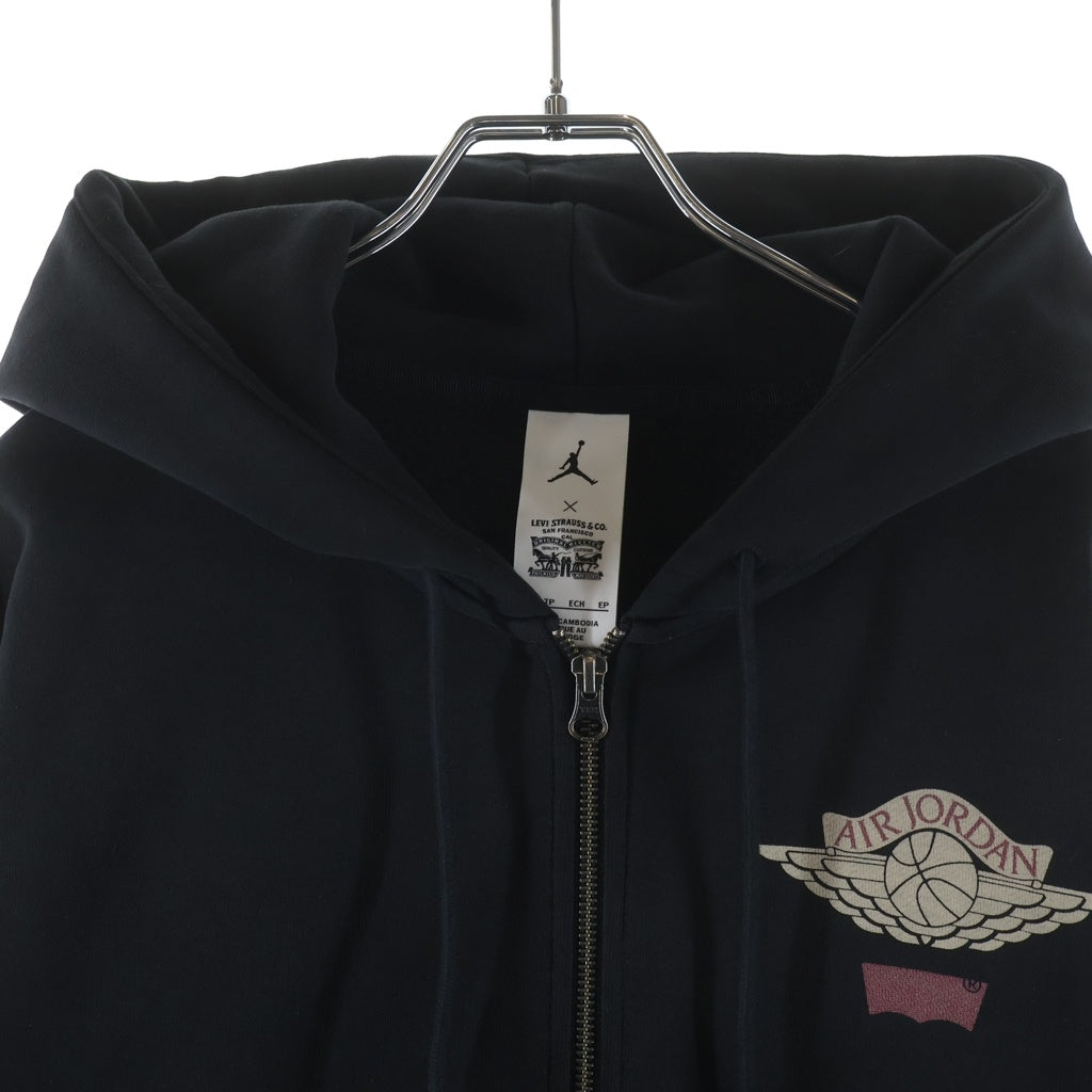 NIKE(ナイキ) ×LEVI'S Heavyweight Fleece Zip Hoodie ジップアップフーディー プルオーバーパーカー ブラック IM6734-010