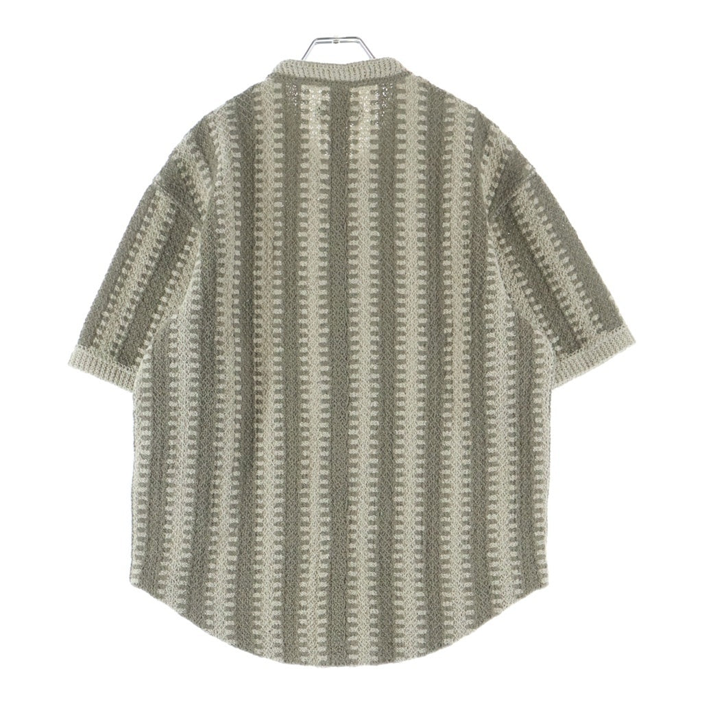 KITH(キス) Geo Crochet Warner Pullover ボタンクロージャー ニット半袖Tシャツカットソー ベージュ/カーキ 26-071-060-0008-2-0