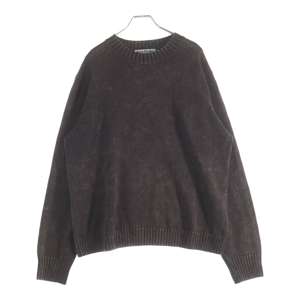 Acne Studios(アクネ ストゥディオズ) Wash Crew Knit ウォッシュドニット 長袖セーター B60296 ブラウン