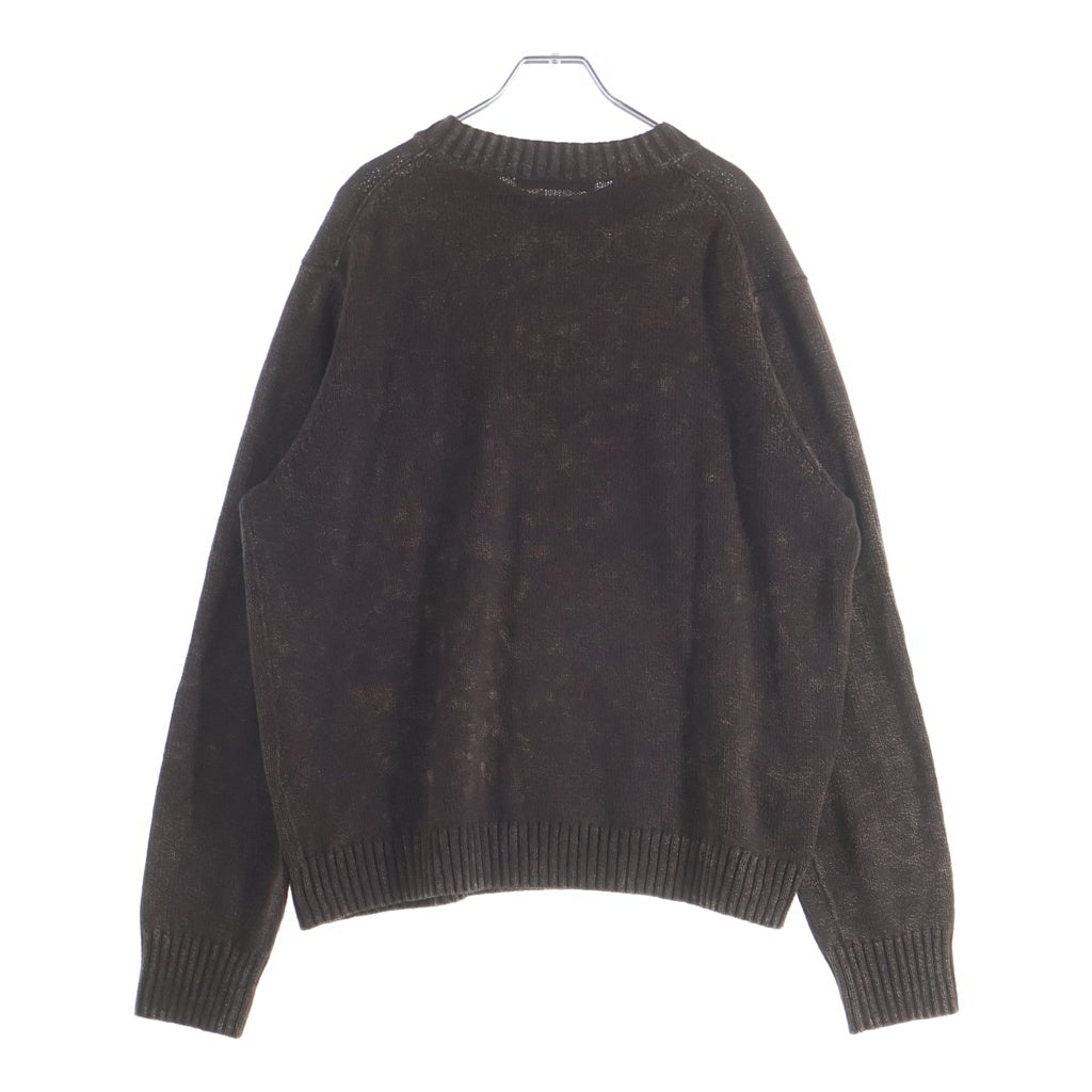 Acne Studios(アクネ ストゥディオズ) Wash Crew Knit ウォッシュドニット 長袖セーター B60296 ブラウン