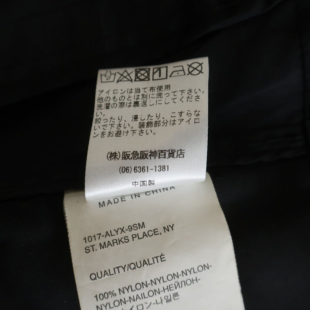 1017 ALYX 9SM(アリクス) ナイロンフロントスナップ半袖シャツ AAMSH0025FA01 ブラック