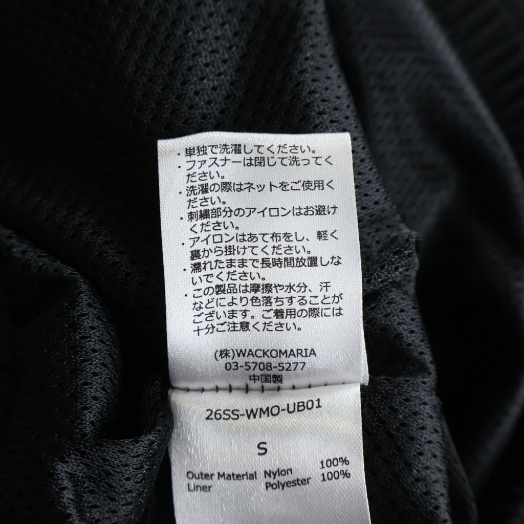 WACKO MARIA(ワコマリア) 26SS ×UMBRO TRACK JACKET TYPE-1 アンブロ ロゴ刺繍ナイロントラックジャケット ブラック 26SS-WMO-UB01