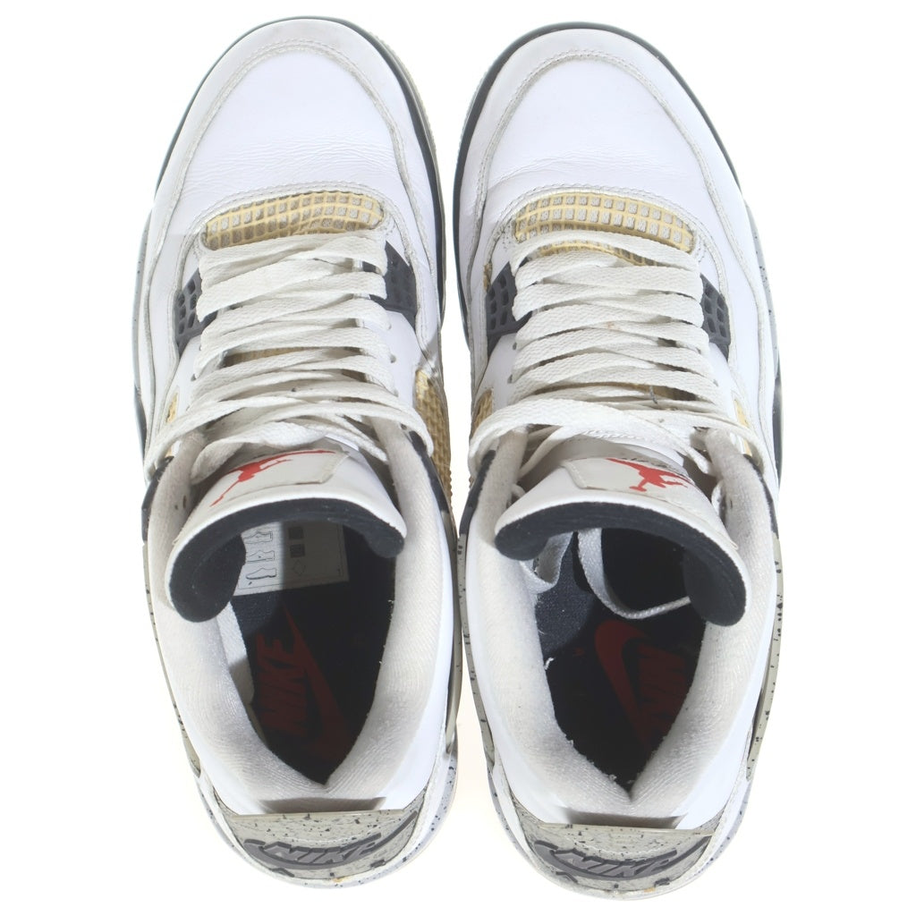 NIKE(ナイキ) 【観賞用 2015年製】 AIR JORDAN 4 RETRO OG WHITE CEMENT 840606-192 エアジョーダン 4 レトロ ホワイトセメント ハイカットスニーカー ホワイト US9.5/27.5cm