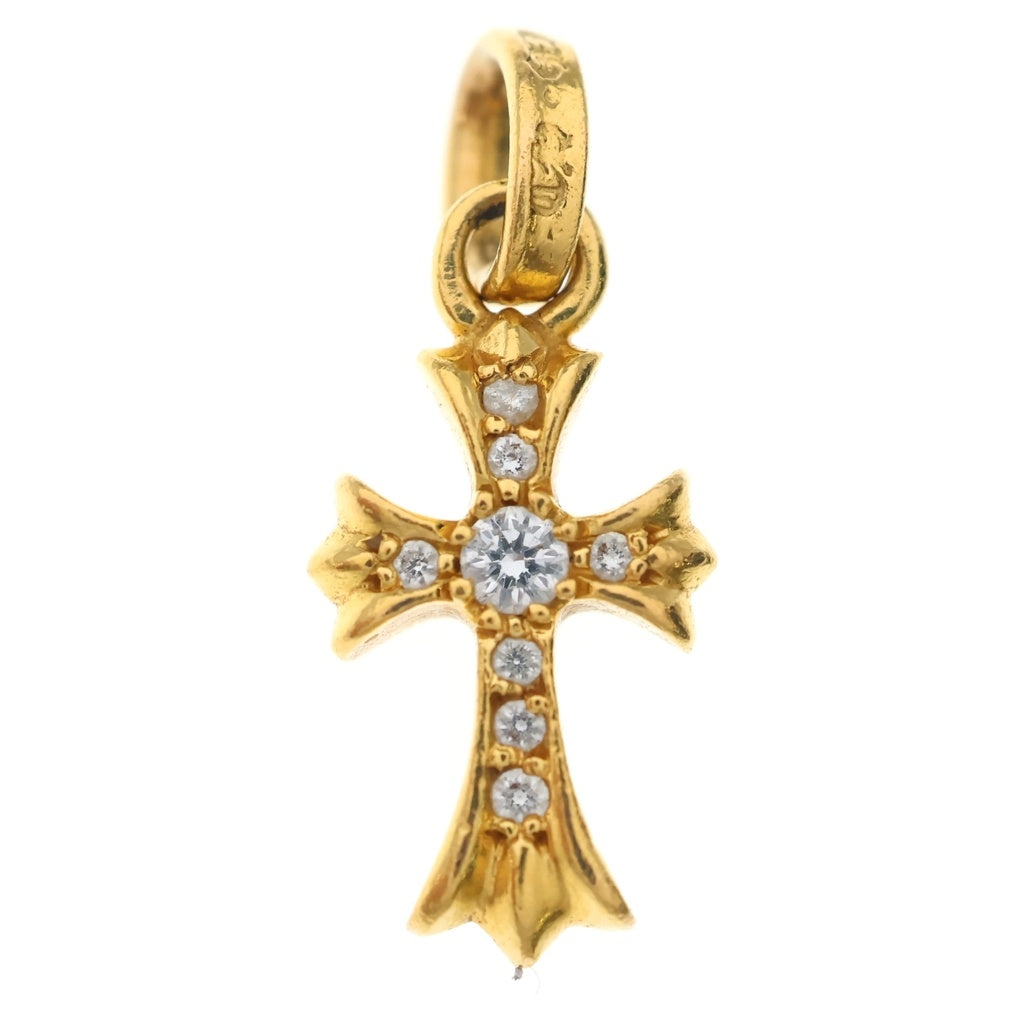 CHROME HEARTS(クロムハーツ) 22K CRS BBYFAT P/DIA ベイビーファットクロス PAVEダイヤ ペンダントトップ ゴールド BCA035