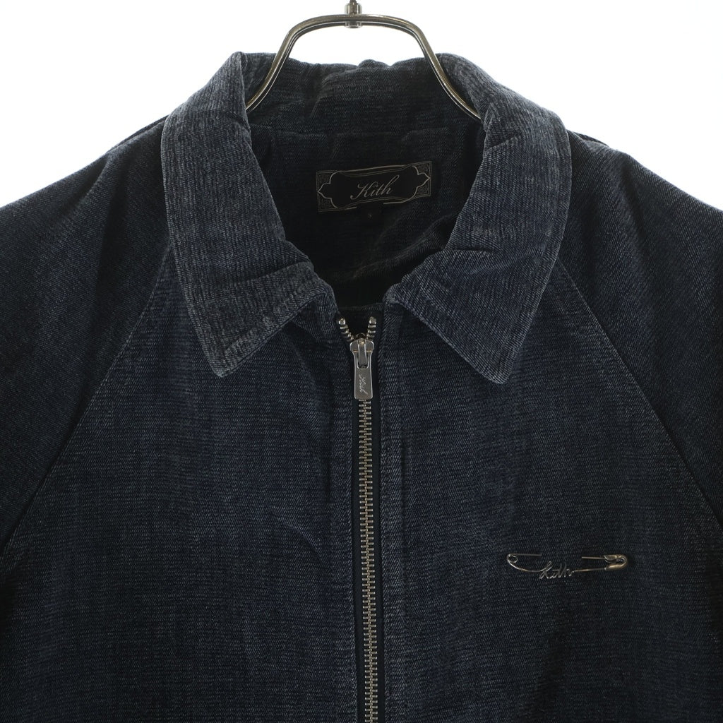 KITH(キス) Indigo Velour Efron Blouson Jacket ジップアップジャケット インディゴ 26-011-060-0025-1-0