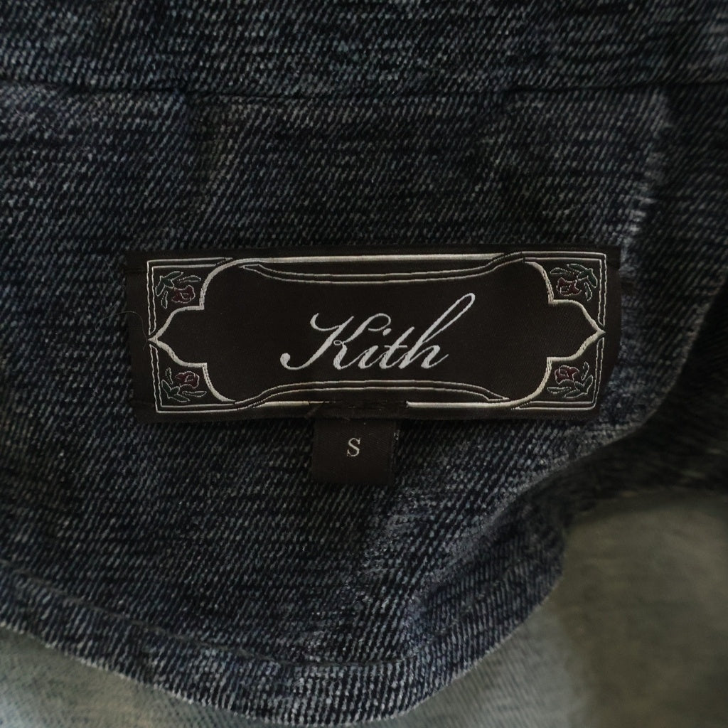 KITH(キス) Indigo Velour Efron Blouson Jacket ジップアップジャケット インディゴ 26-011-060-0025-1-0