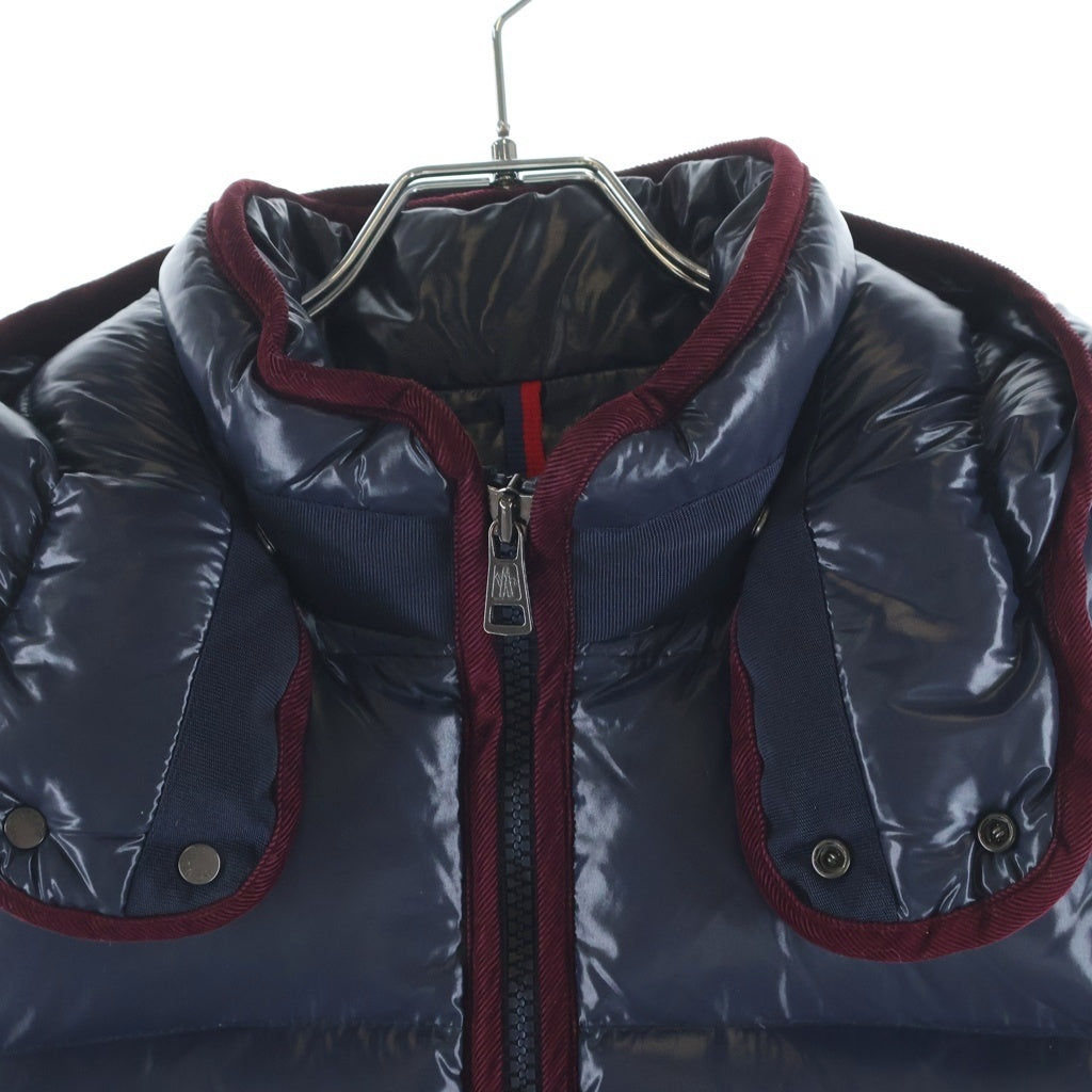 MONCLER(モンクレール) BALMAT バルマット ナイロン ダウンベスト ネイビー/レッド C20914337785 68950