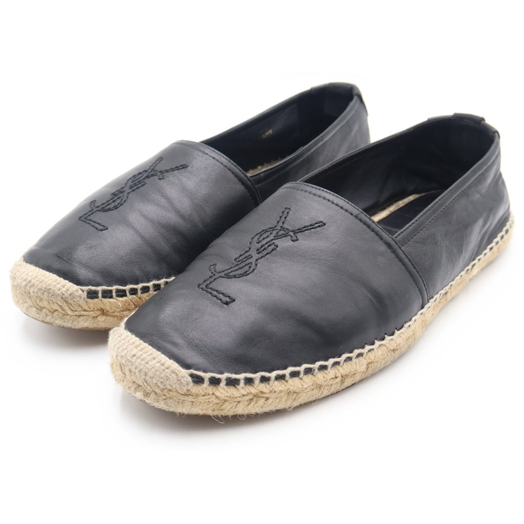 SAINT LAURENT PARIS(サンローランパリ) フロントロゴ刺繍ローカットスニーカー レザーシューズ 471740 B3400 1000 ブラック
