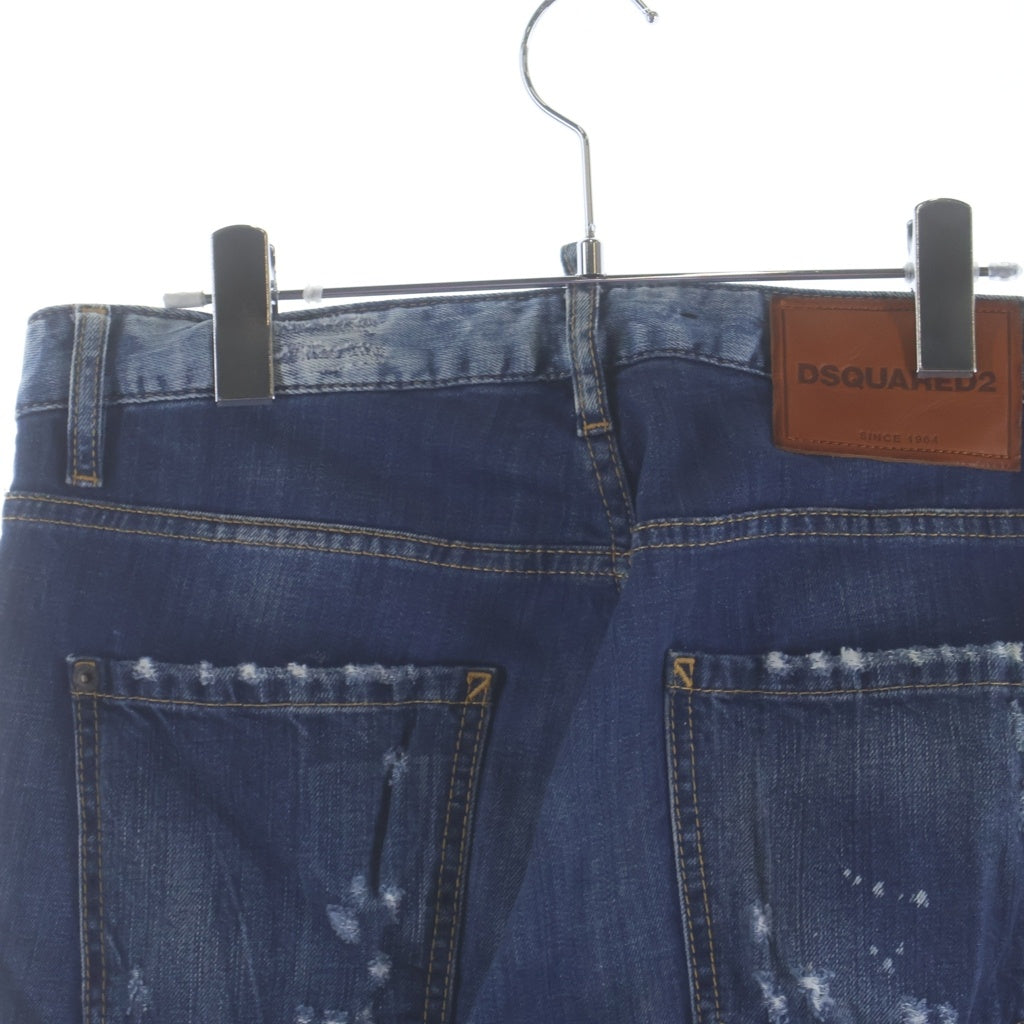 DSQUARED2(ディースクエアード) Tidy Biker Denim テディバイカーデニム スキニーパンツ S72LA0955 S30342 インディゴ