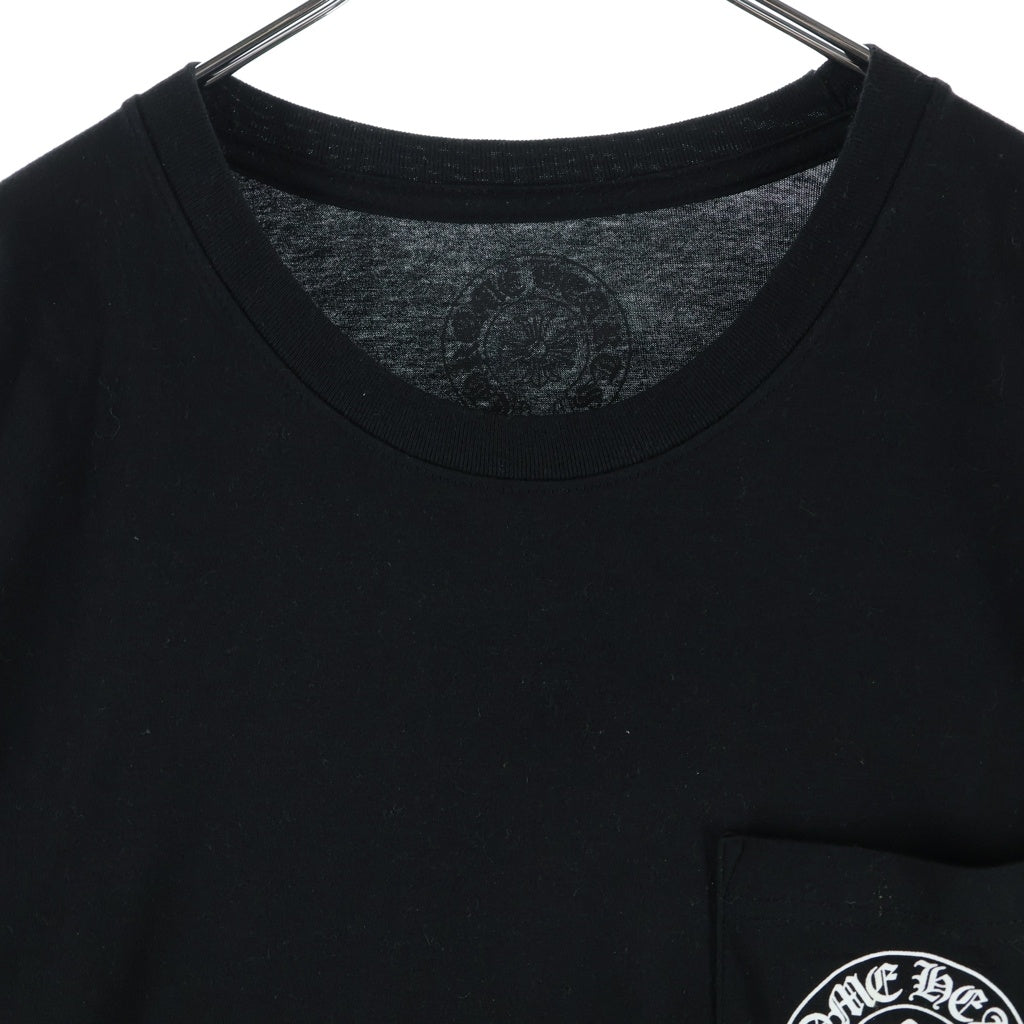 CHROME HEARTS(クロムハーツ) HORSESHOE S/S TEE ホースシュープリント ポケット半袖Tシャツ カットソー ブラック