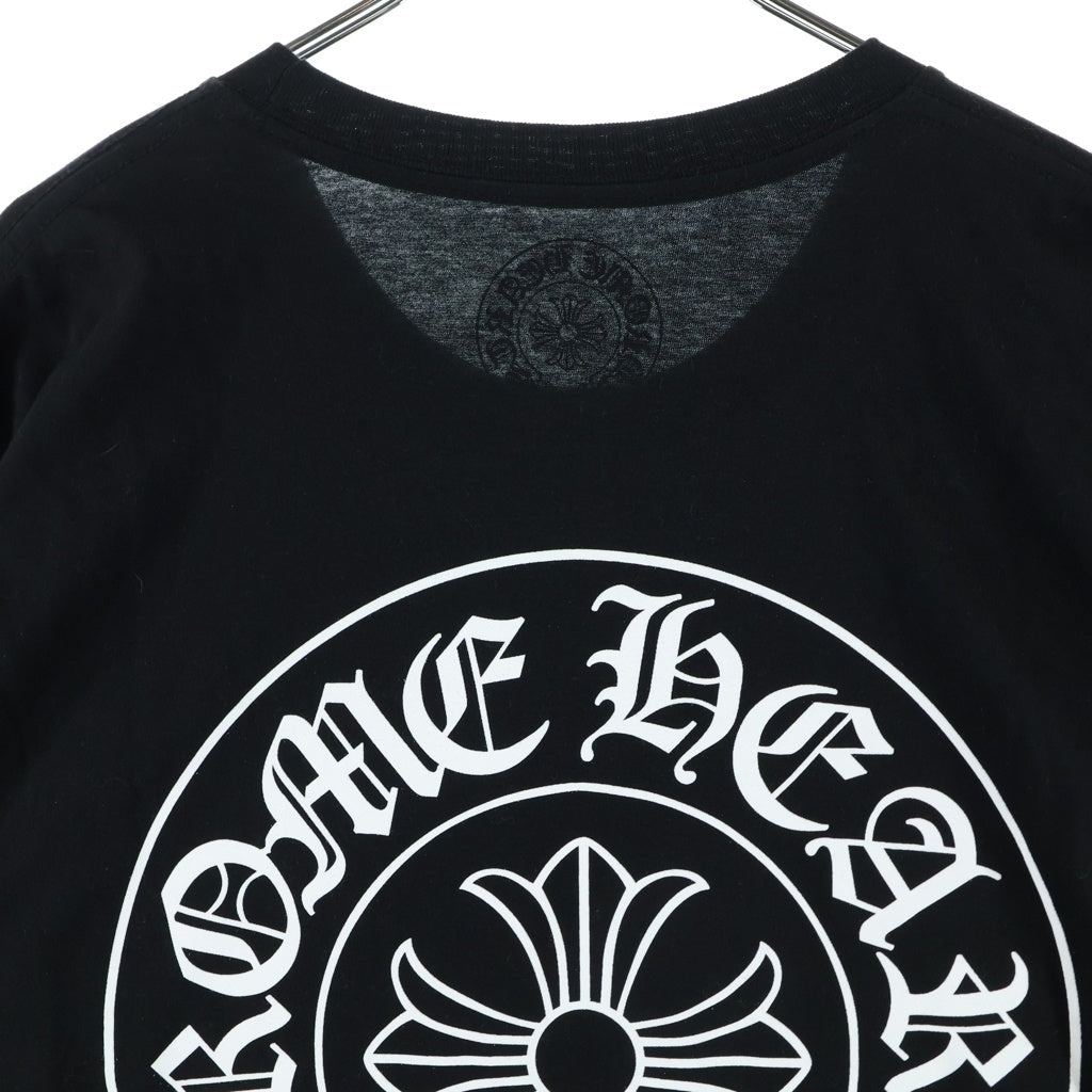CHROME HEARTS(クロムハーツ) HORSESHOE S/S TEE ホースシュープリント ポケット半袖Tシャツ カットソー ブラック