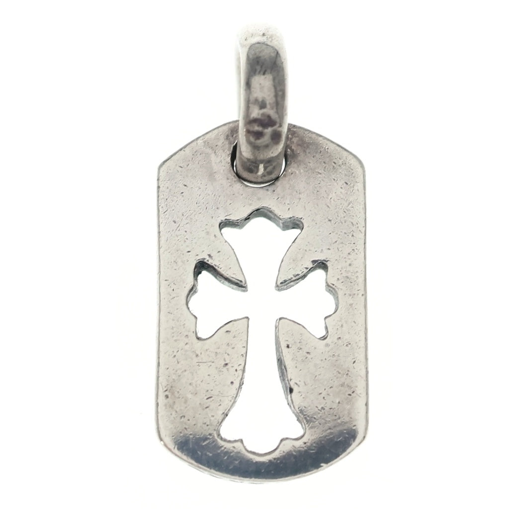 CHROME HEARTS(クロムハーツ) DT TNY CO CRS タイニーカットアウトクロスドッグタグ チャーム ペンダントトップ シルバー BCA252