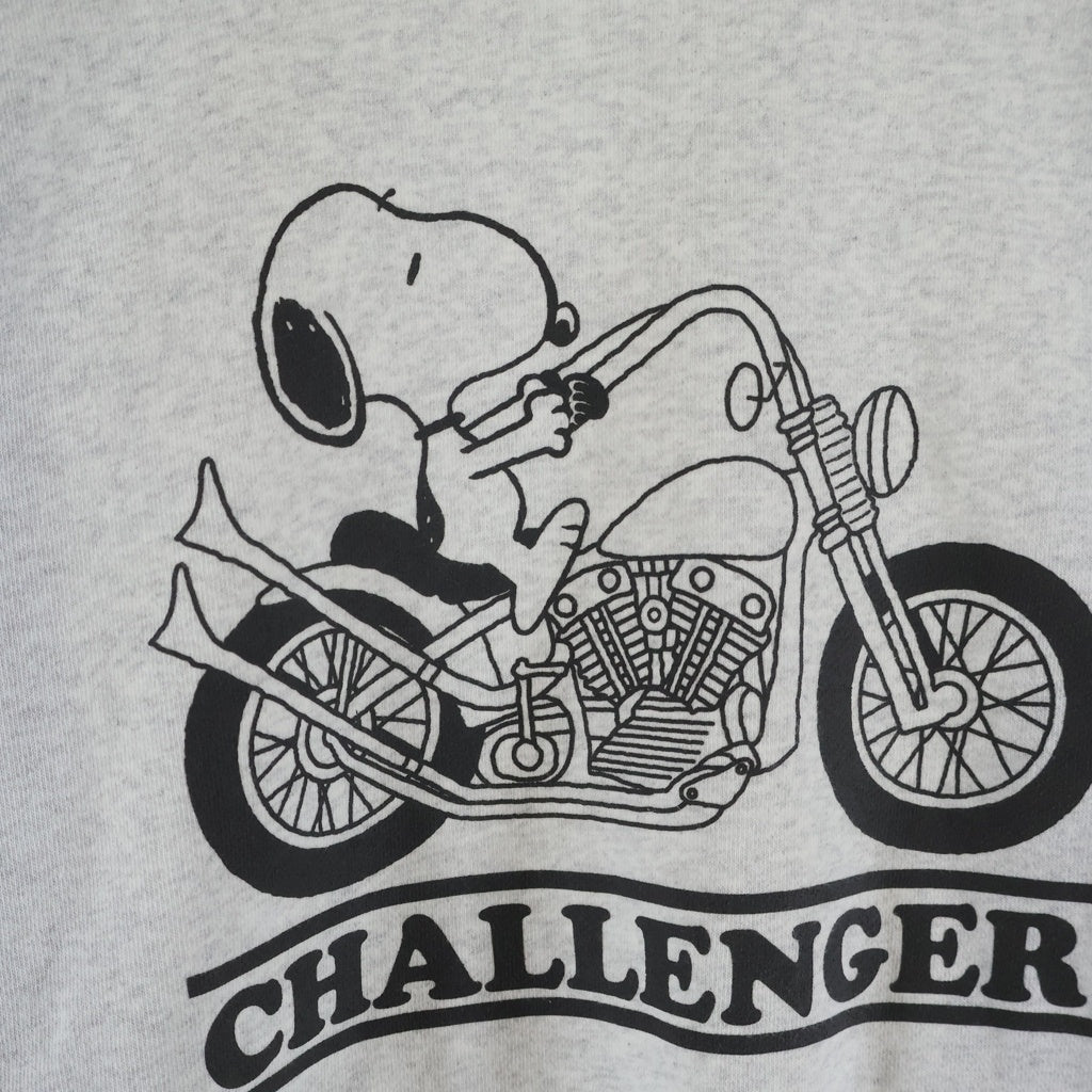 CHALLENGER(チャレンジャー) ×PEANUTS 26SS SNOOPY C/N SWEAT スヌーピー クルーネックスウェット トレーナー グレー