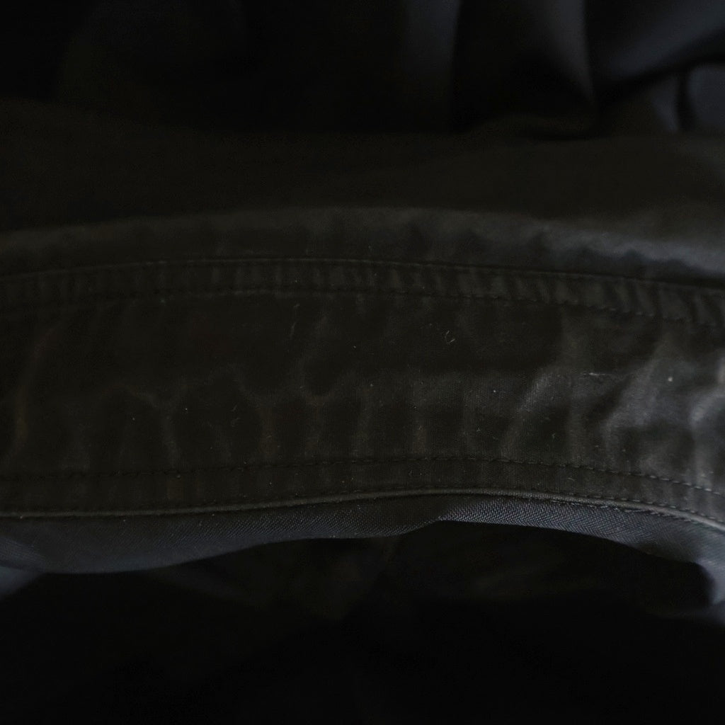 Yohji Yamamoto POUR HOMME(ヨウジヤマモト プールオム) Cupro Staff Shirt バッグプリント長袖シャツ HW-B08-212 ブラック