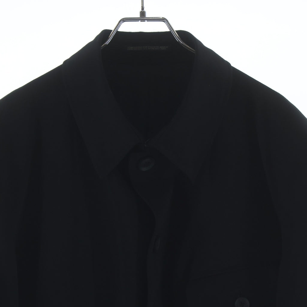 Yohji Yamamoto POUR HOMME(ヨウジヤマモト プールオム) 19AW アンバランスロングコート HC-J26-100 ブラック