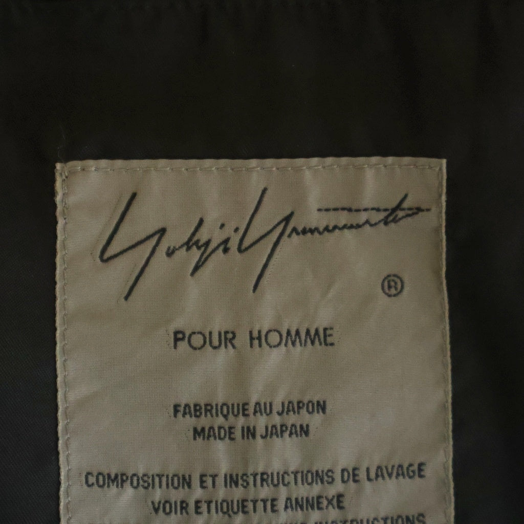 Yohji Yamamoto POUR HOMME(ヨウジヤマモト プールオム) 19AW アンバランスロングコート HC-J26-100 ブラック