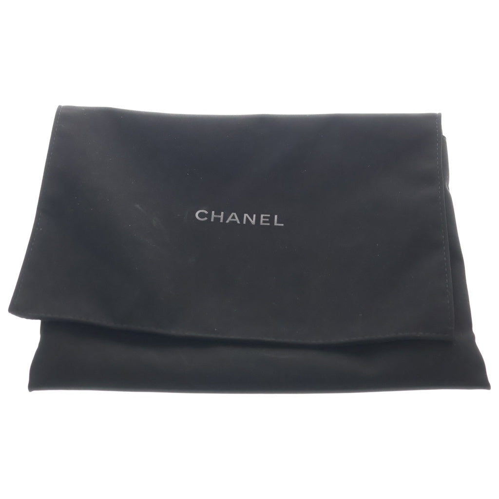 CHANEL(シャネル) マトラッセ チェーンクラッチ チェーンショルダーバッグ ベルベット エフェクトナイロン レザー ゴールド金具 ブラック レディース