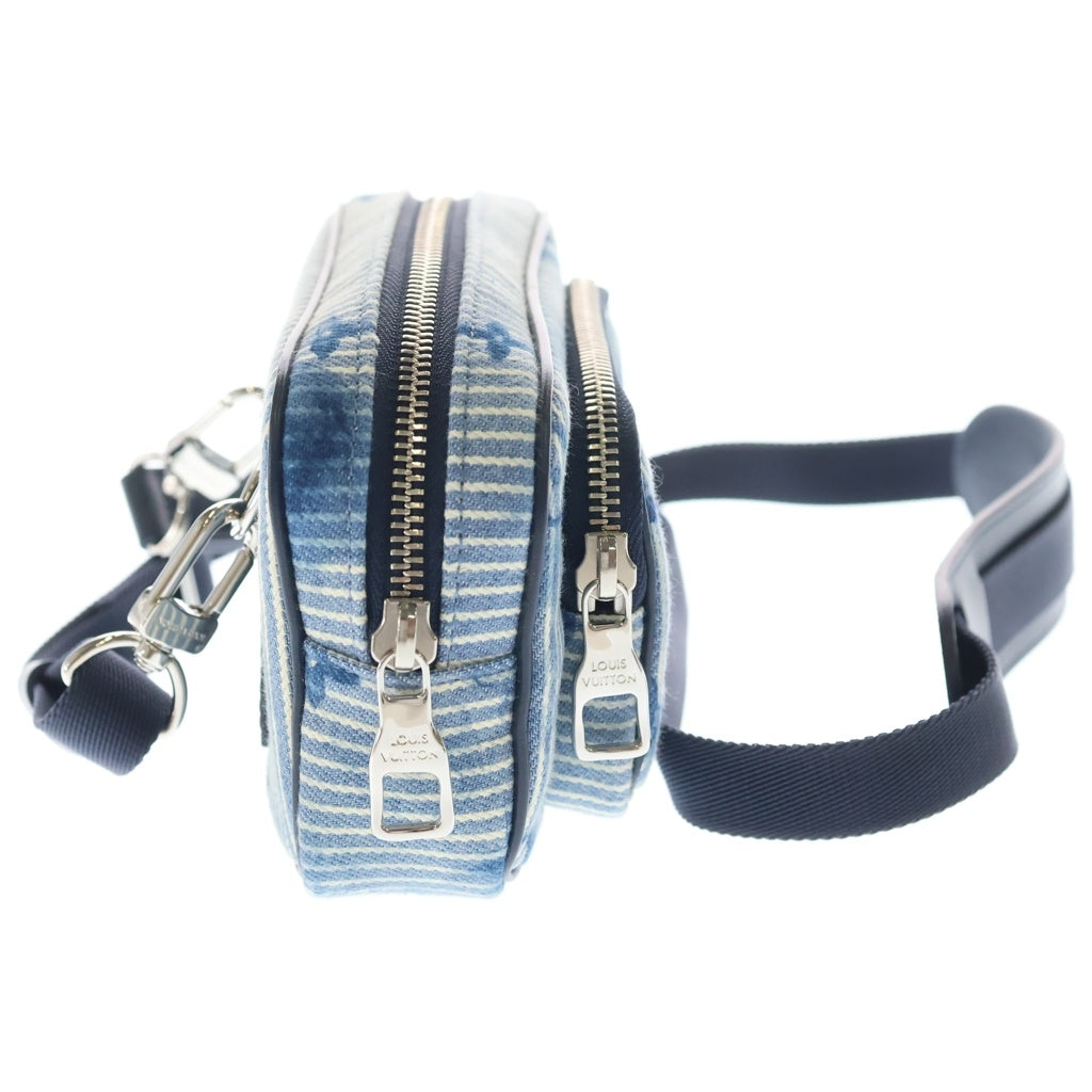 LOUIS VUITTON(ルイヴィトン) アウトドア ポシェット ヒッコリーストライプ ショルダーバッグ インディゴ M80462 レディース