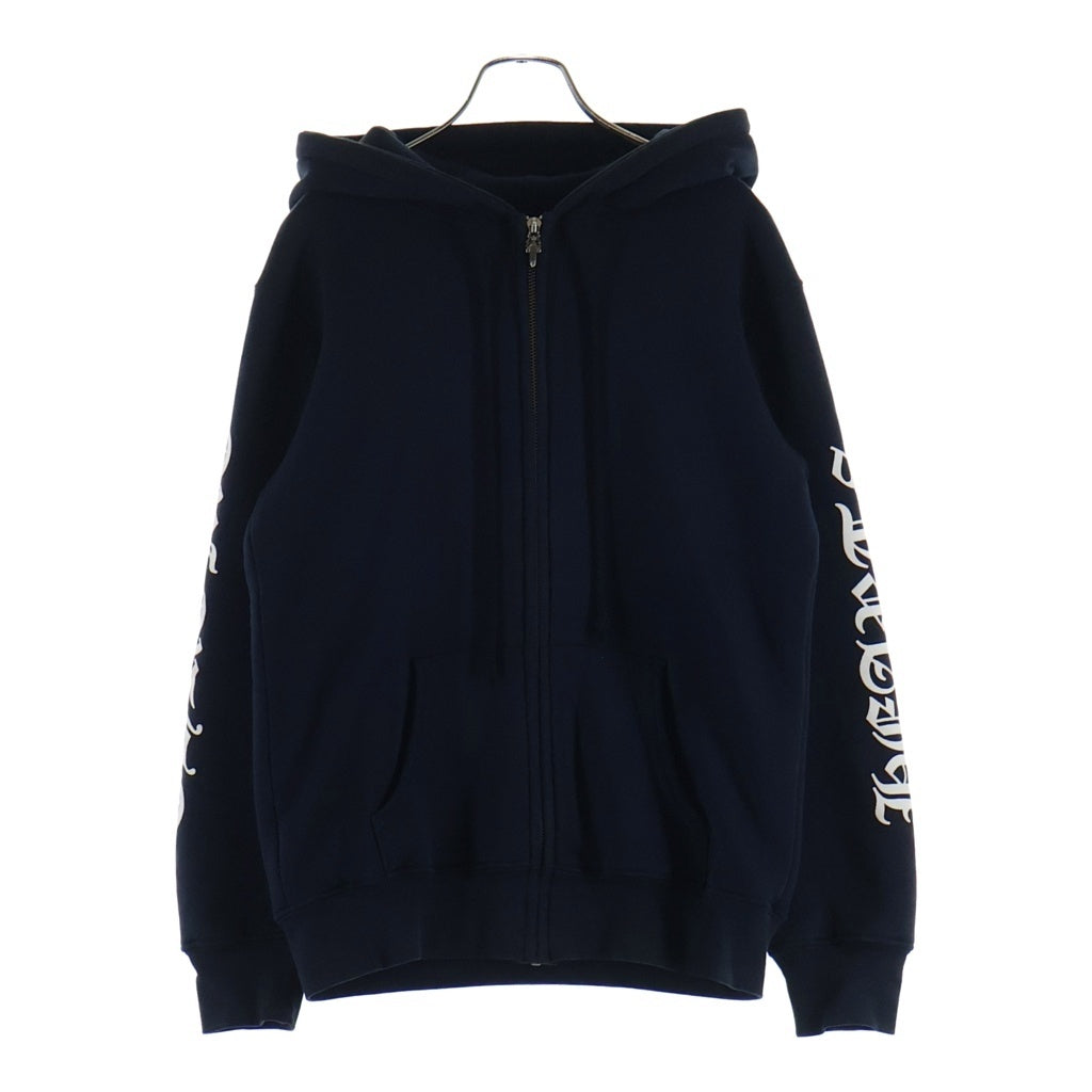 CHROME HEARTS(クロムハーツ) OLD SWTSHRT HD ZIP オールド アームロゴプリント 裏地サーマル ジップアップパーカー ブラック
