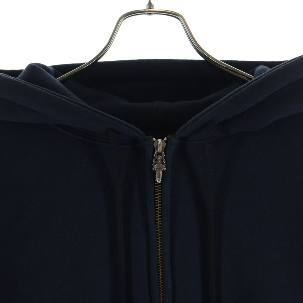 CHROME HEARTS(クロムハーツ) OLD SWTSHRT HD ZIP オールド アームロゴプリント 裏地サーマル ジップアップパーカー ブラック