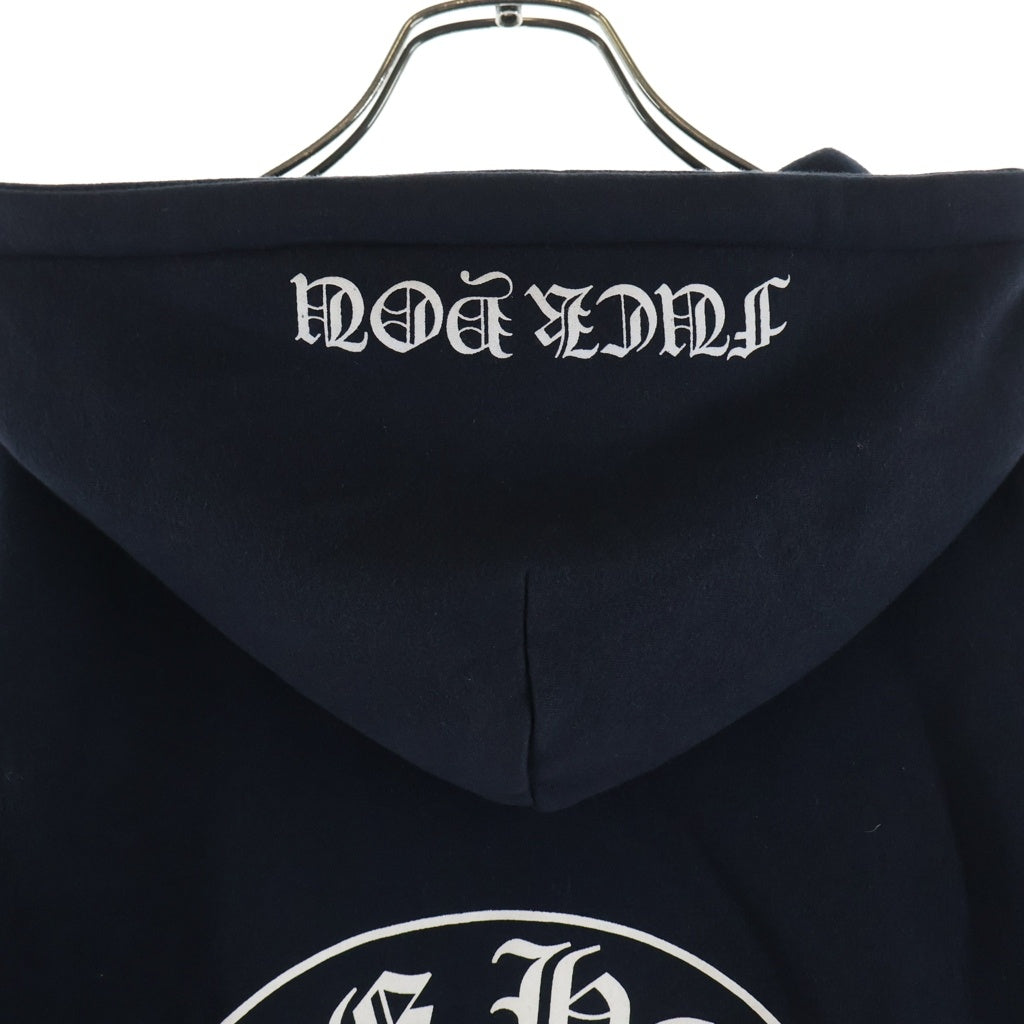 CHROME HEARTS(クロムハーツ) OLD SWTSHRT HD ZIP オールド アームロゴプリント 裏地サーマル ジップアップパーカー ブラック
