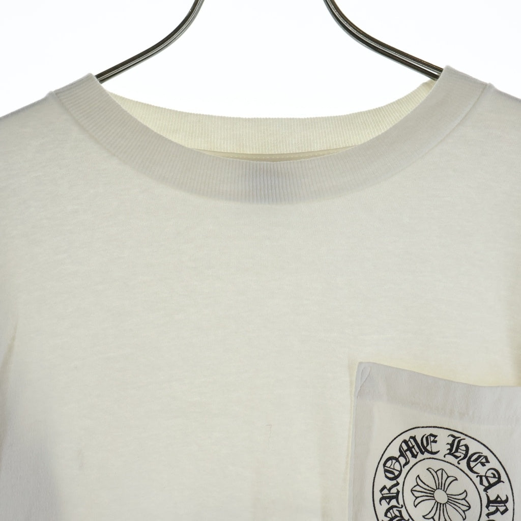 CHROME HEARTS(クロムハーツ) TAIPEI LTD L/S TEE 台北限定 オールド アームフローラルクロス バックホースシュープリント 長袖Tシャツカットソー ホワイト