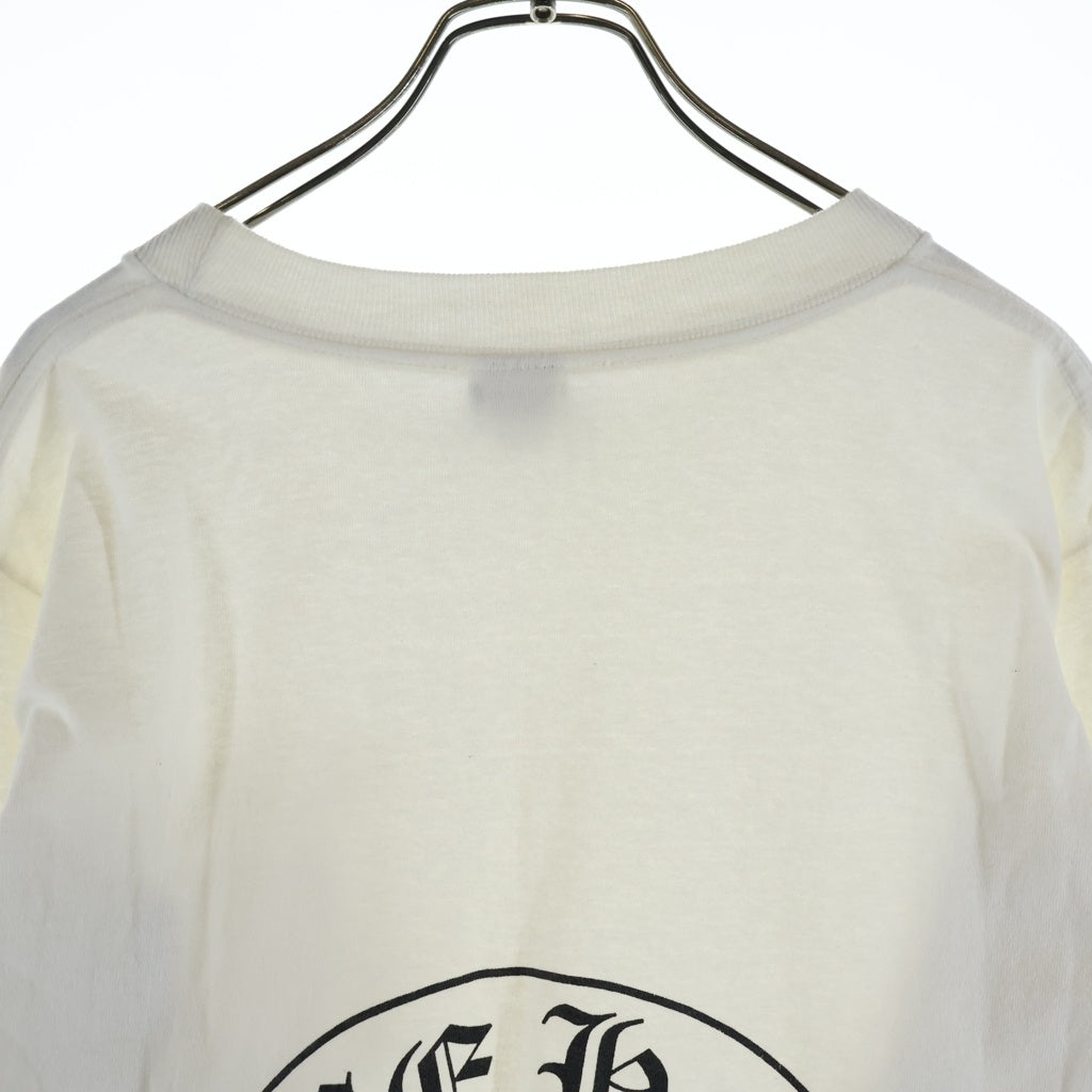 CHROME HEARTS(クロムハーツ) TAIPEI LTD L/S TEE 台北限定 オールド アームフローラルクロス バックホースシュープリント 長袖Tシャツカットソー ホワイト