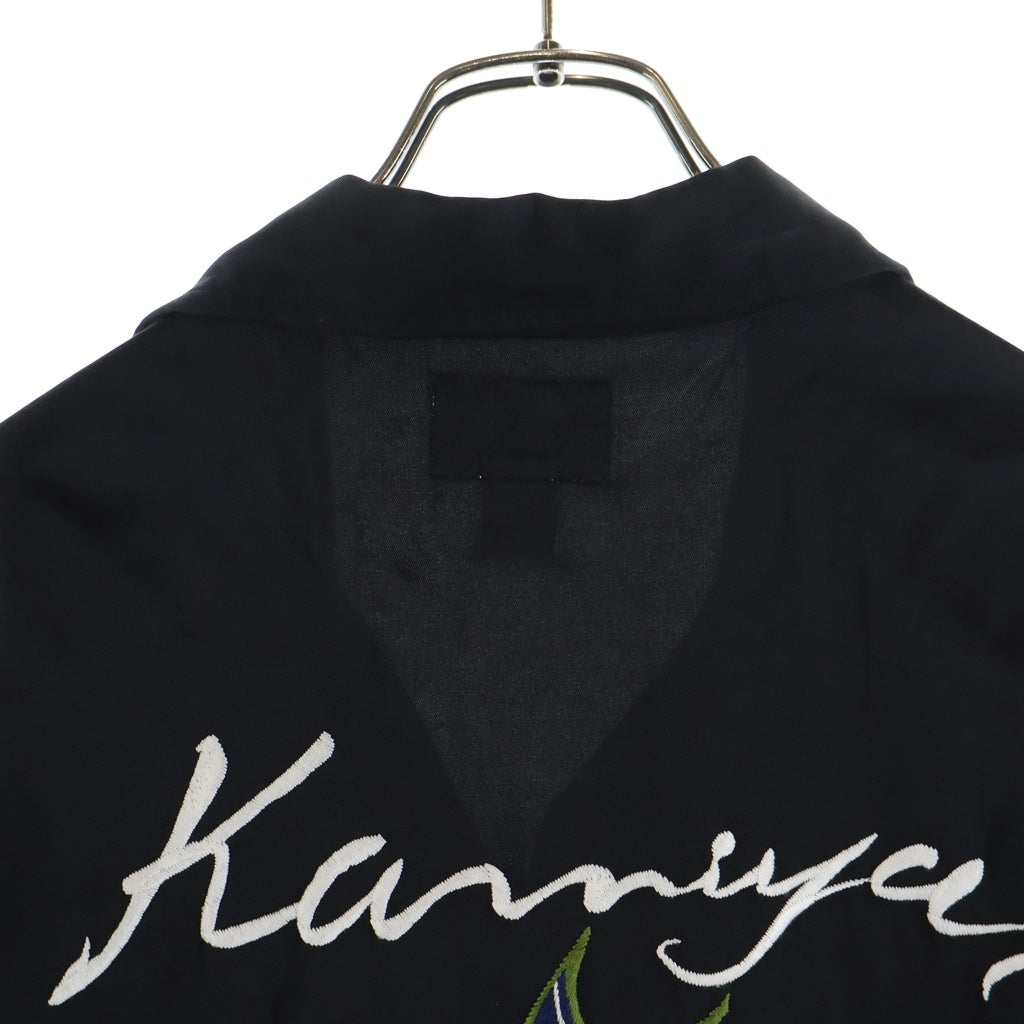KAMIYA(カミヤ) 25SS AGEHA Embroidery S/S Shirt アゲハ エンブロイダリー 半袖シャツ ブラック G14SH022