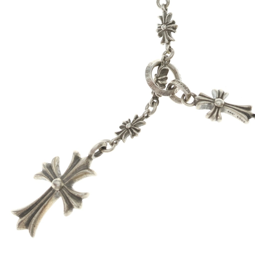CHROME HEARTS(クロムハーツ) CHKE CHN TNYE W CH CRS タイニーE チョークチェーン ロザリオ ネックレス シルバー BCA226