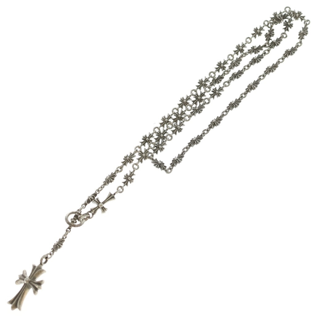 CHROME HEARTS(クロムハーツ) CHKE CHN TNYE W CH CRS タイニーE チョークチェーン ロザリオ ネックレス シルバー BCA226