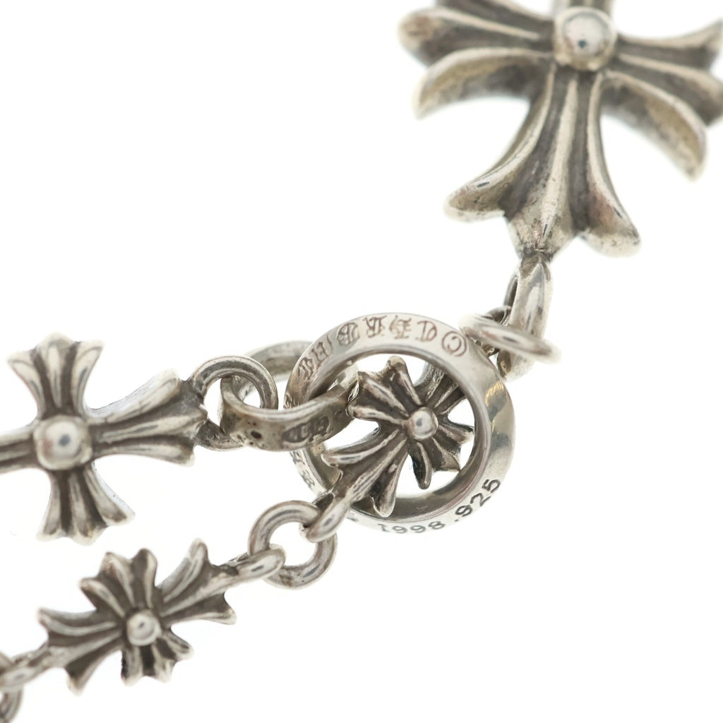 CHROME HEARTS(クロムハーツ) CHKE CHN TNYE W CH CRS タイニーE チョークチェーン ロザリオ ネックレス シルバー BCA226