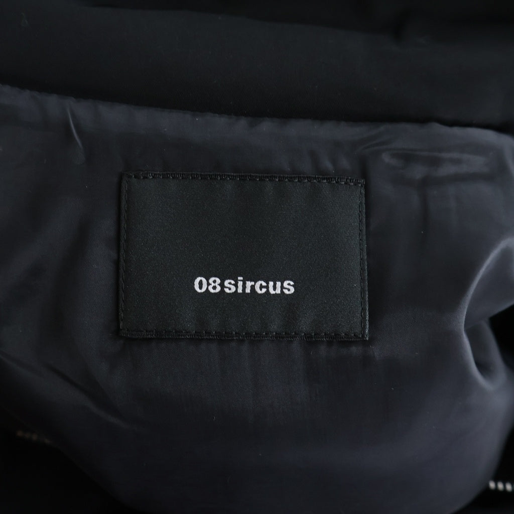 08sircus(ゼロエイトサーカス) Light twill padded detachable short blouson ライトツイル中綿デタッチャブルショートブルゾン ブラック S25AW-OT07