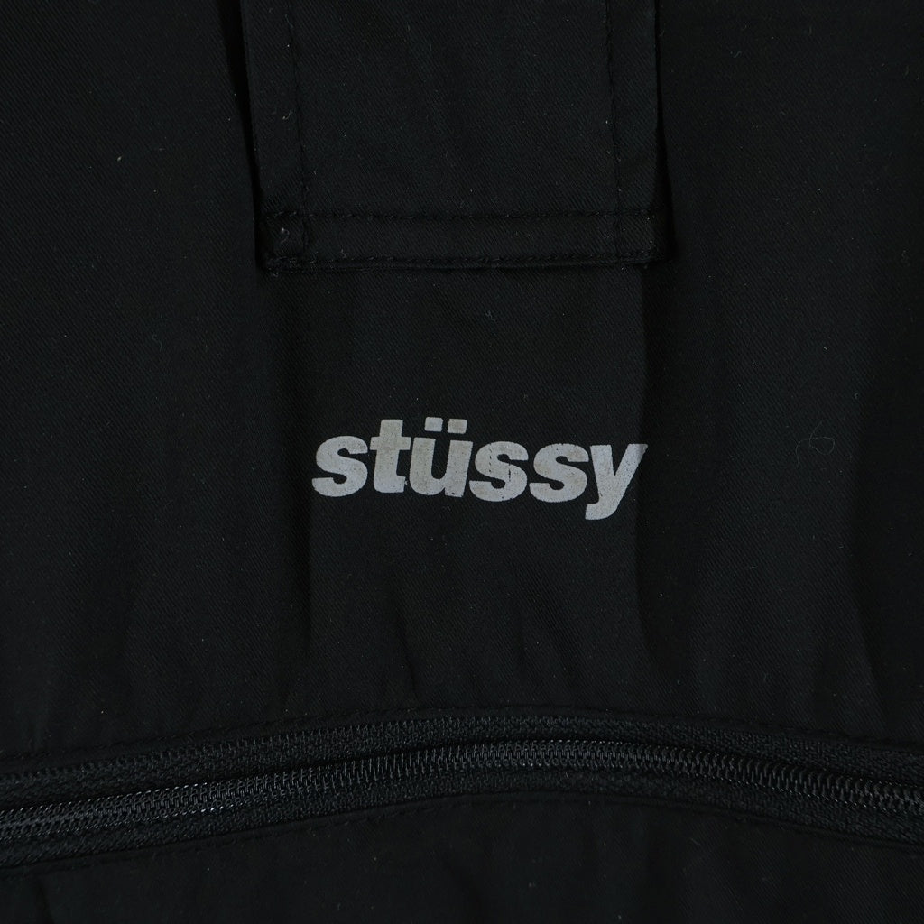 STUSSY(ステューシー) フロントロゴ刺繍ジャケット アノラックジャケット ブラック
