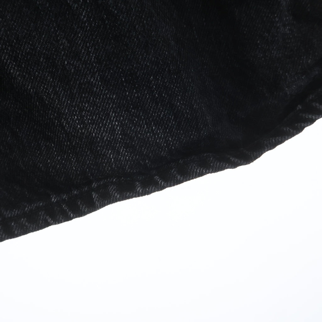 SUPREME(シュプリーム) 23AW Distressed Loose Fit Selvedge Jean スターロゴ刺繍 ディストレスド加工 ルーズフィット セルビッジ ジーンズ デニムパンツ ブラック