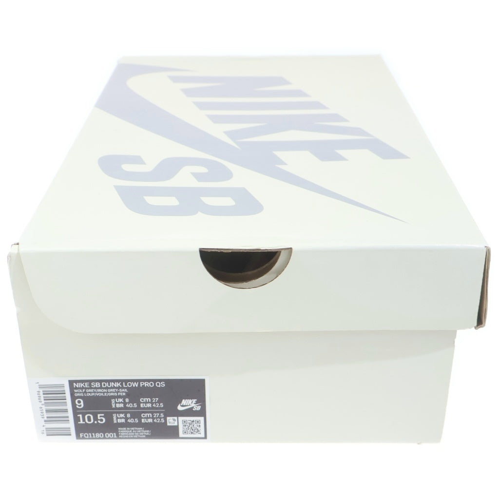 NIKE(ナイキ) ×YUTO HORIGOME DUNK LOW PRO QS FQ1180-001 堀米雄斗 ダンク プロ クイックストライク ローカットスニーカー US9/27cm ホワイト/グレー