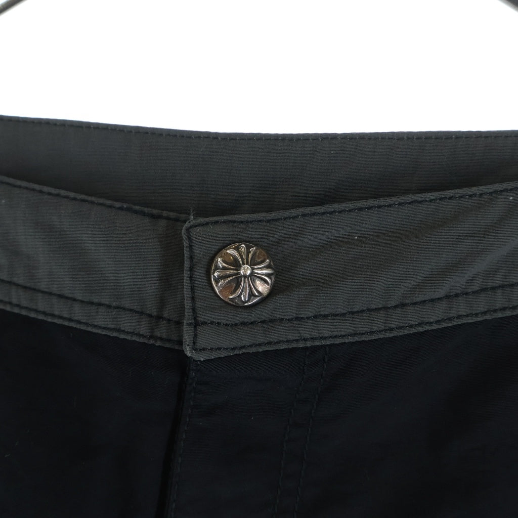 CHROME HEARTS(クロムハーツ) クロスボール ロゴプレート ナイロン カーゴショートパンツ ブラック
