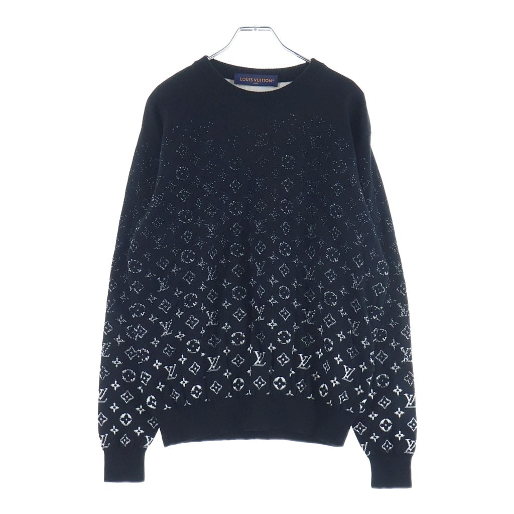 LOUIS VUITTON(ルイヴィトン) モノグラム グラディエント クルーネックニット セーター ブラック RM232Q USO HKN44W