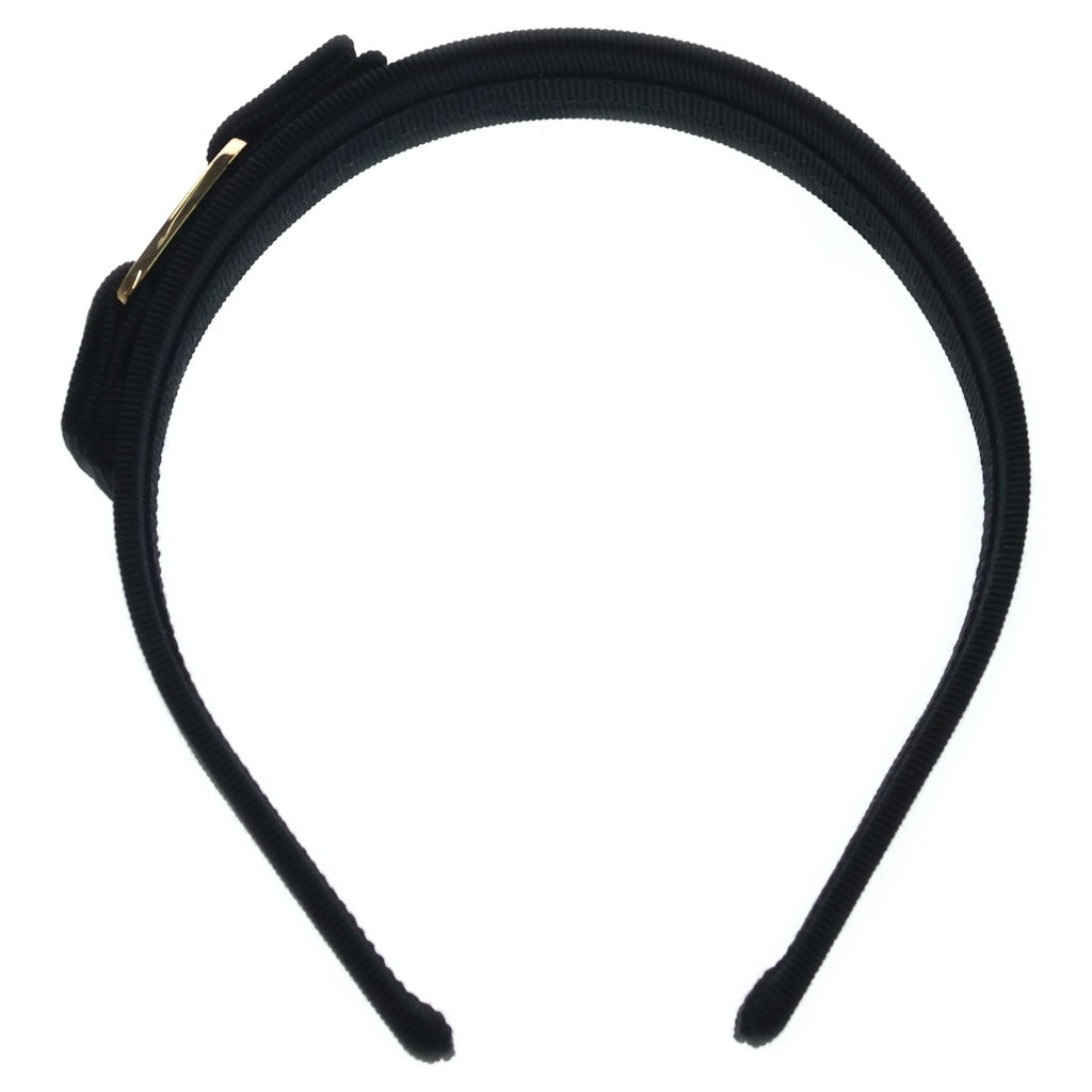 FERRAGAMO(フェラガモ) ロゴチャーム付きカチューシャ ヘアバンド ブラック レディース