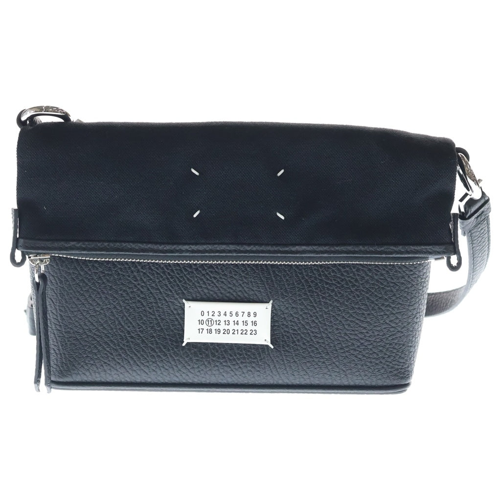 Maison Margiela(メゾンマルジェラ) 5AC HOBO SMALL ホーボー スモール レザーショルダーバッグ ブラック SB1WG0042 P4348