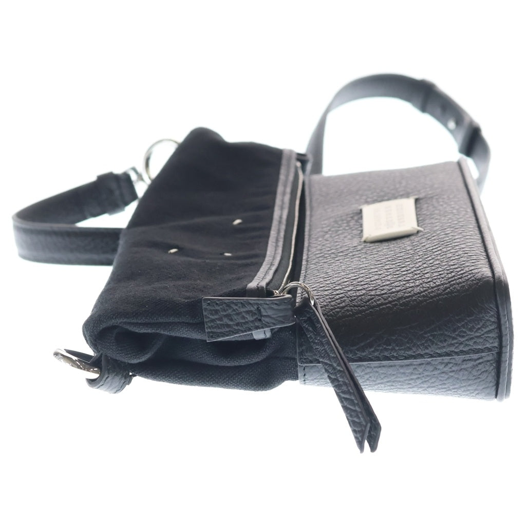 Maison Margiela(メゾンマルジェラ) 5AC HOBO SMALL ホーボー スモール レザーショルダーバッグ ブラック SB1WG0042 P4348
