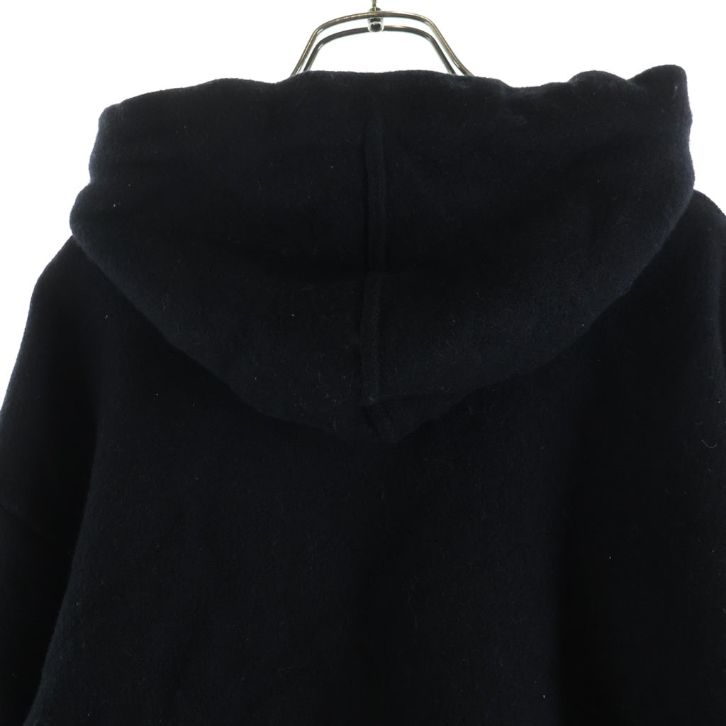 AMI Alexandre Mattiussi(アミアレクサンドルマテュッシ) AMI DE COEUR KNIT HOODIE ウールニットフーディー パーカー UKS802.018 ブラック
