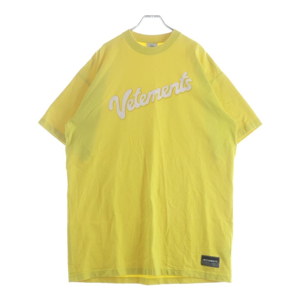 VETEMENTS(ヴェトモン) スウィートロゴプリントTシャツ 半袖カットソー UE51TR760Y イエロー