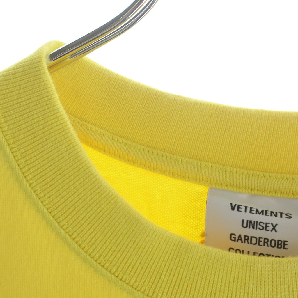 VETEMENTS(ヴェトモン) スウィートロゴプリントTシャツ 半袖カットソー UE51TR760Y イエロー