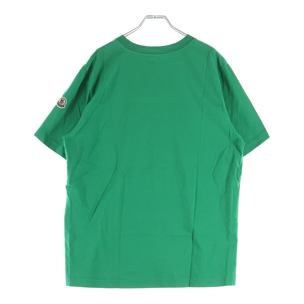 MONCLER(モンクレール) 23SS ブランド刺繍半袖Tシャツ 半袖カットソー I10918C00029 8390T グリーン